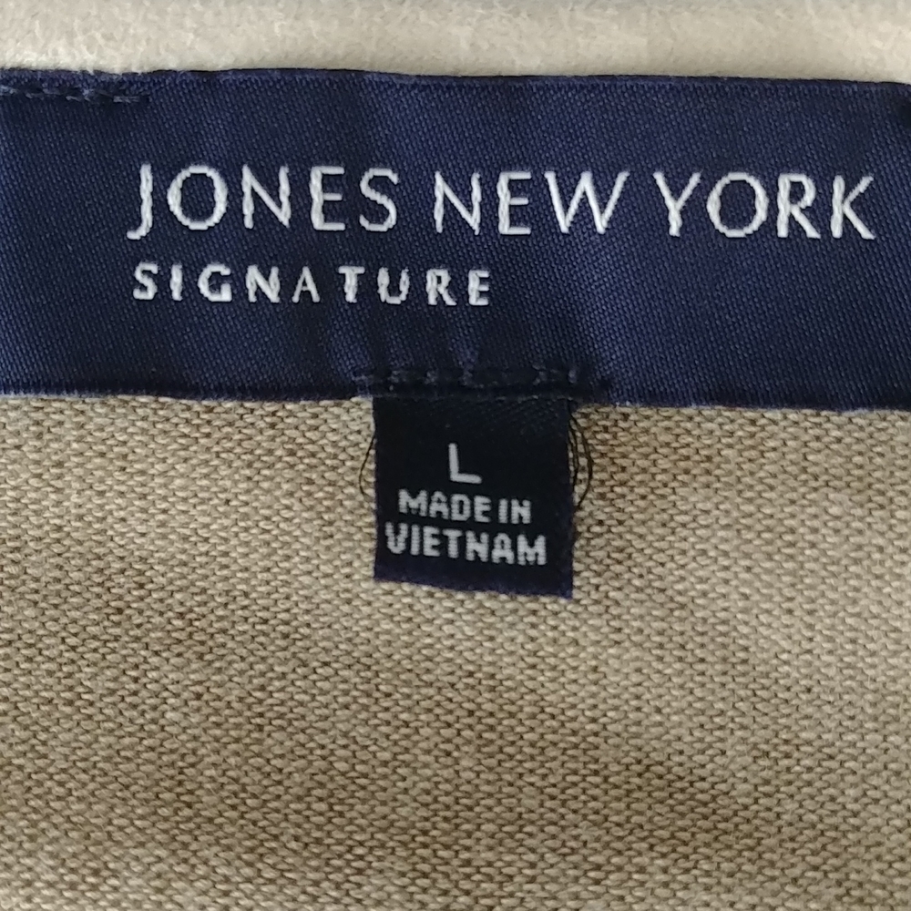Like New beige color top, size L "JONES NEW YORK" - Picture 6 of 7